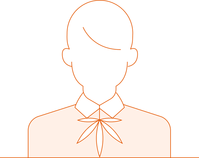 An infographic of a person with a leaf tie